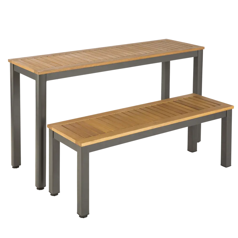 Скамейка балконная Naterial Oris 130/45 43x38x118 см алюминий цвет эвкалипт STLM-2212089 - Вид №3