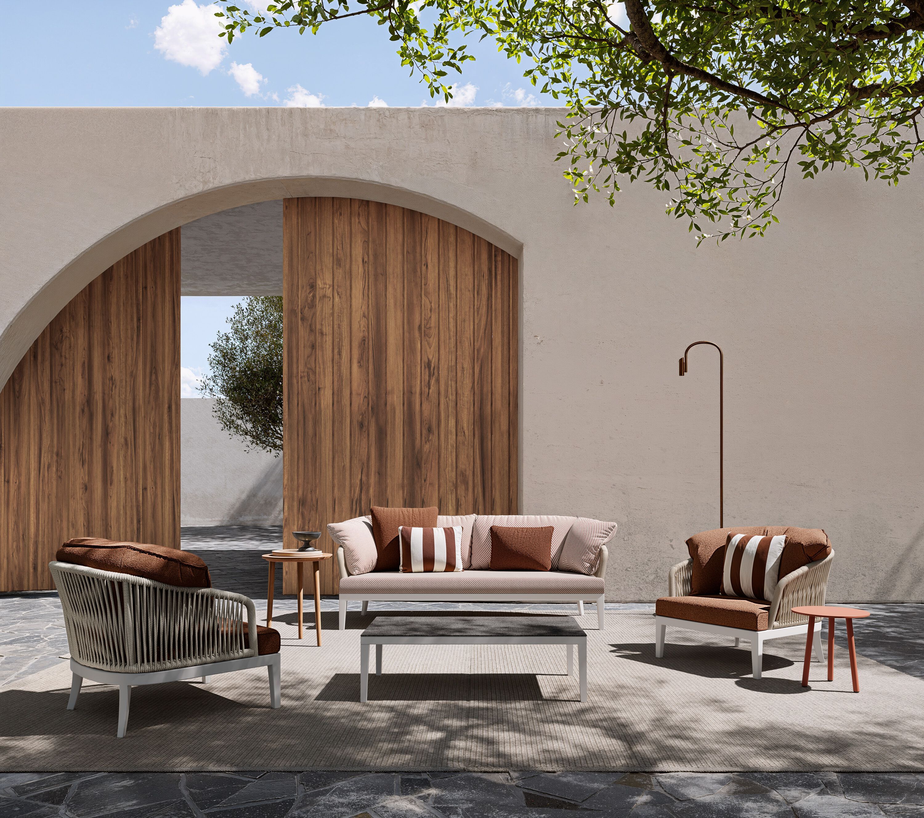 Круглый низкий стол из тикового дерева Atmosphera Медуза ARCH-00077817 - Вид №3