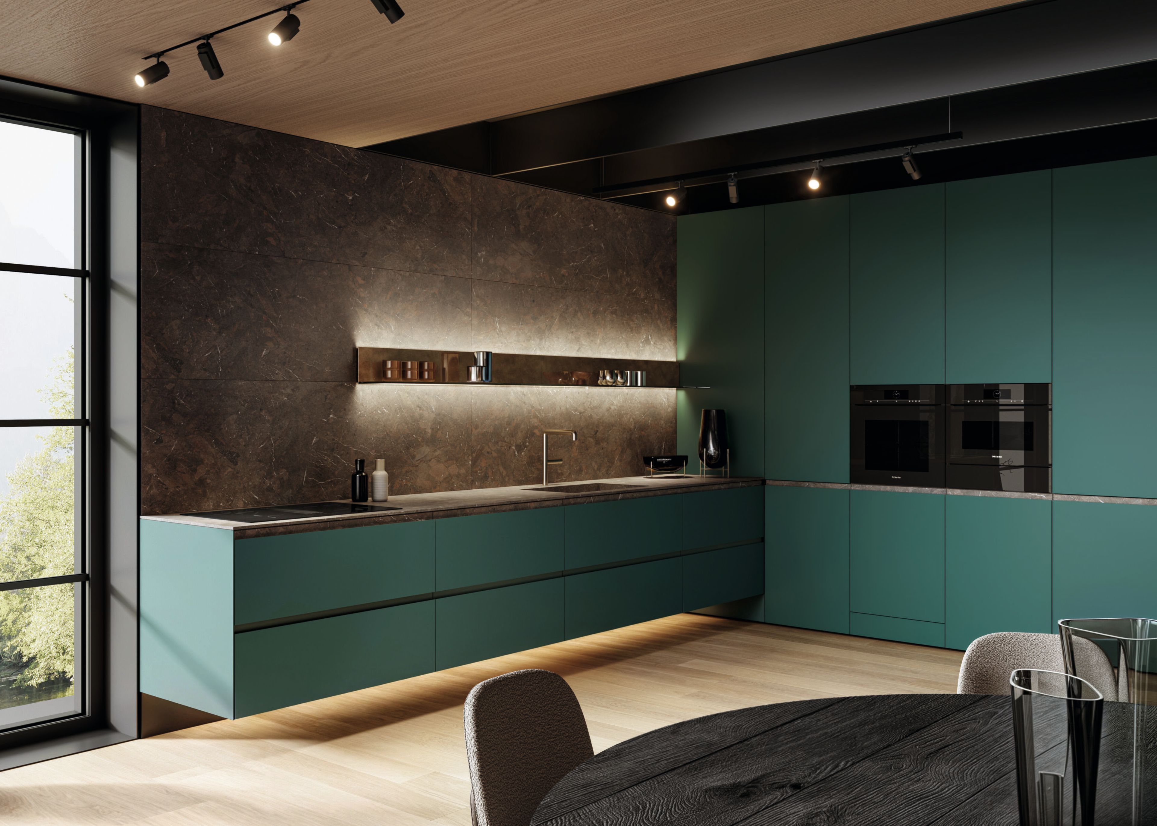 Кухня без ручек Lago 36e8 CUT KITCHEN 2820 ARCH-00031146 - Вид №1