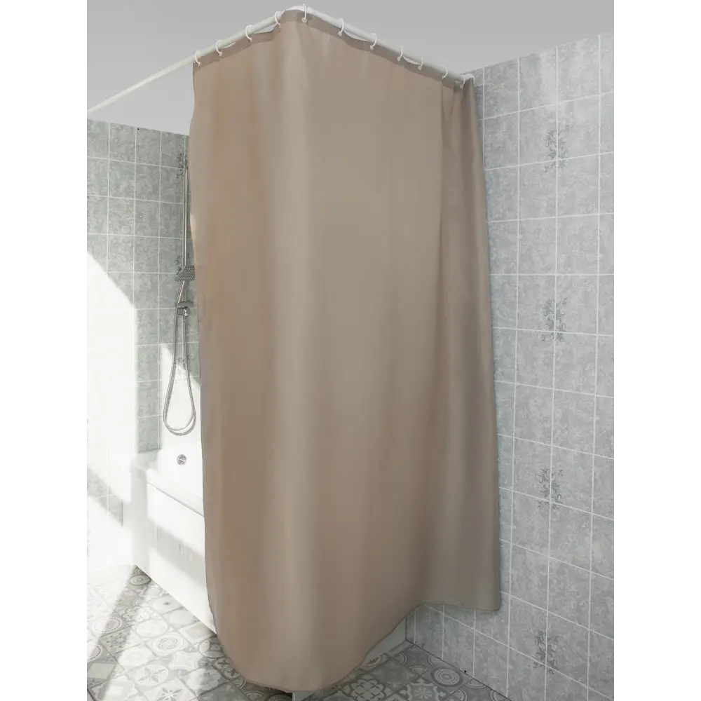 Штора для ванной Primanova Premium 180x200 см полиэстер цвет капучино STLM-2185148 - Вид №5