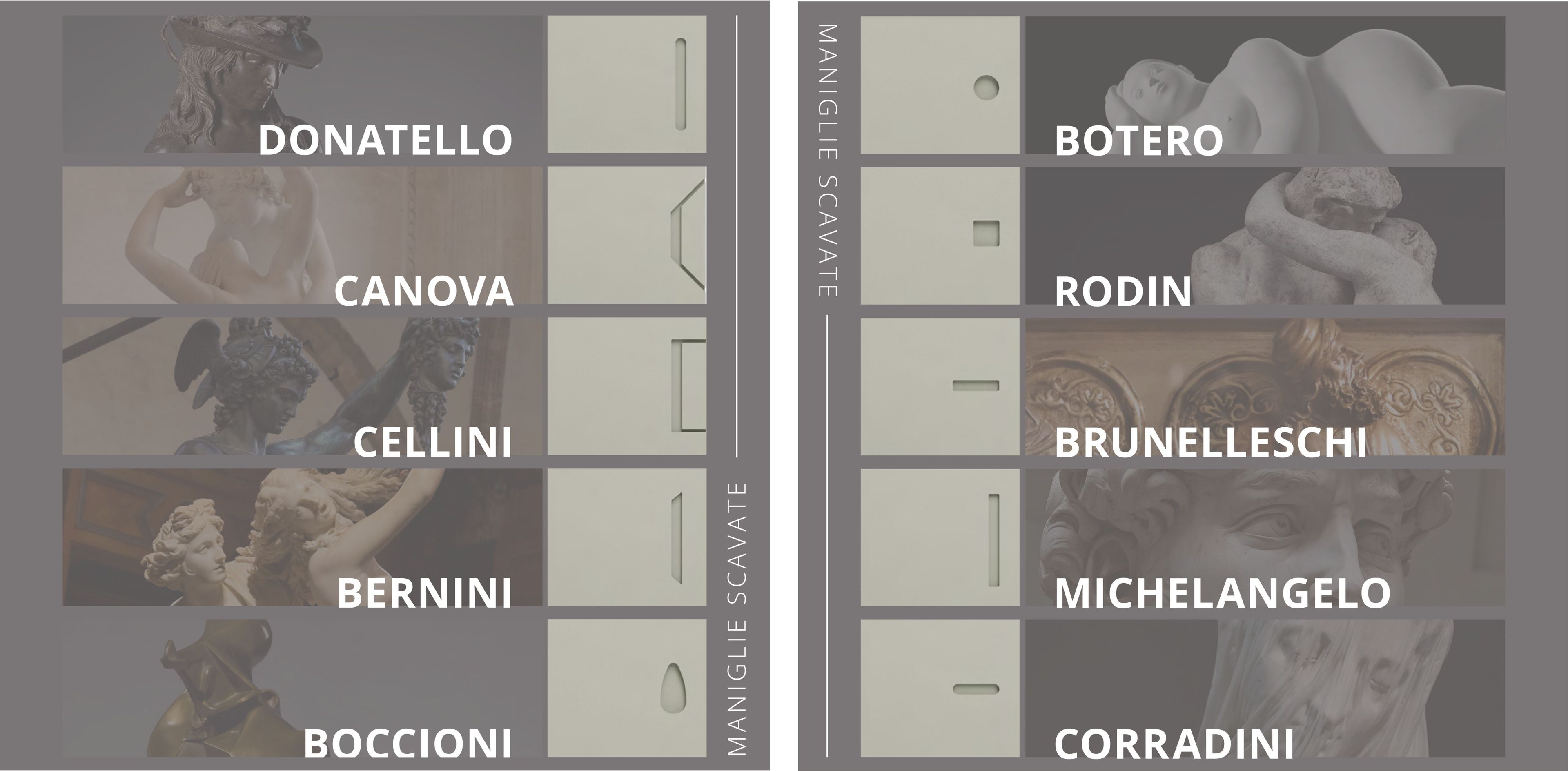 Пантографическая ручка PIVATO le porte выдолбленные ручки ARCH-00096176 - Вид №2