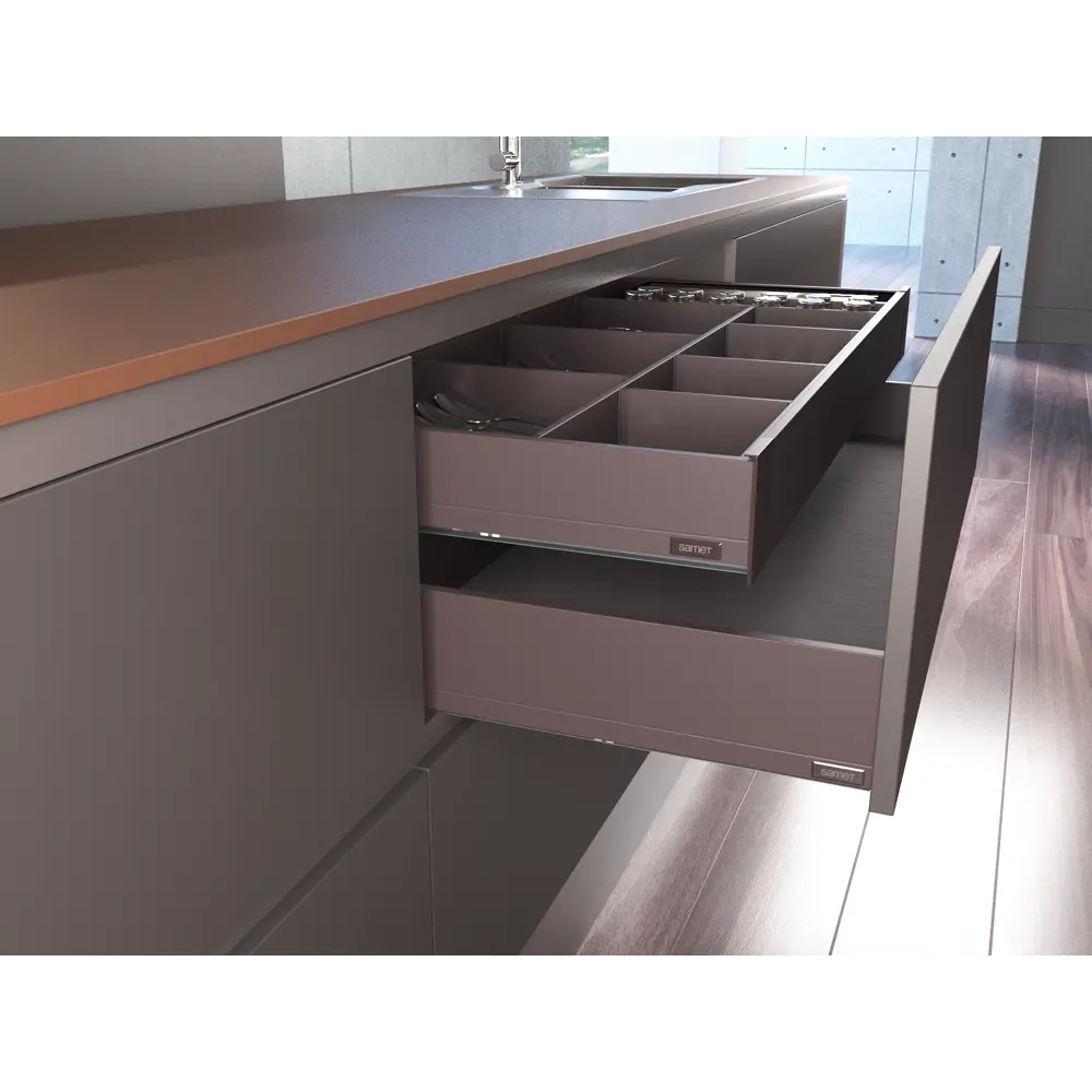 Панель для скрытого ящика Flowbox 56x11 см KONSENSA металл цвет антрацит STLM-2047745 - Вид №9