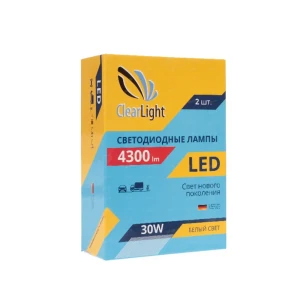 Автолампа светодиодная Clearlight Clled43h1 H1 P14.5s 12 В 30 Вт 2 шт