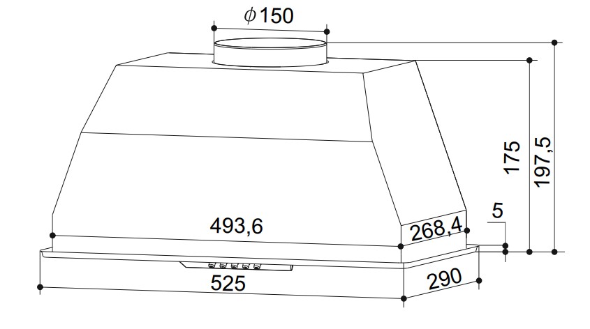 9240874 Вытяжка полновстраиваемая EXITEQ EX-1446 белый STDN-0136643 - Вид №12