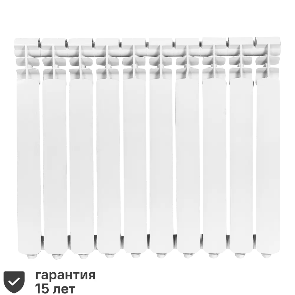 Радиатор Monlan Aluminium 500/70 алюминий 10 секций боковое подключение цвет белый STLM-2104579