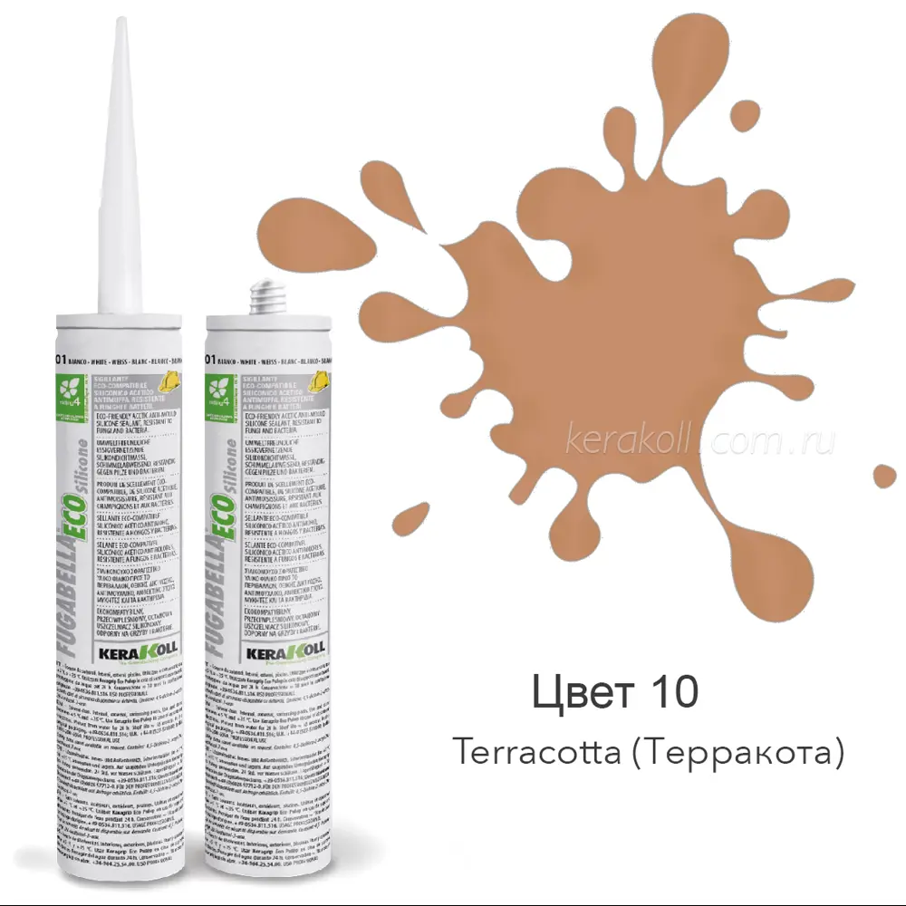 Герметик KERAKOLL FUGABELLA ECO Silicone 10 Terracotta 310мл