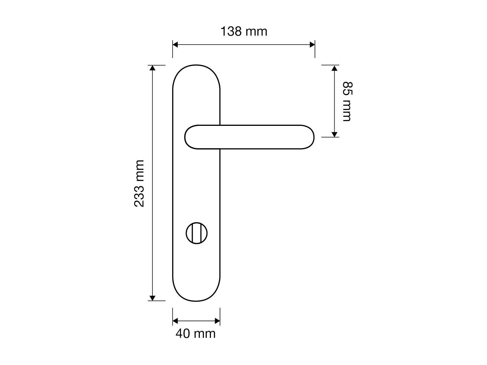 Классический стиль металлическая ручка на пластине LINEA CALI' Brixia Zincral ARCH-00075559 - Вид №4