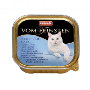 Т0055678 Корм для кошек Vom Feinsten для кастрированных кошек с индейкой и форелью конс. 100г Animonda