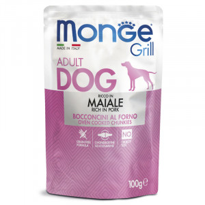 ПР0056908*24 Корм для собак Dog Grill свинина пауч 100г (упаковка - 24 шт) Monge