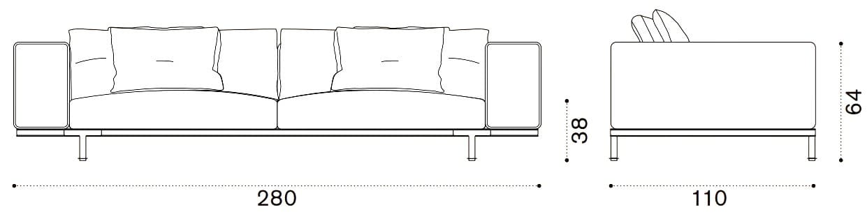 4-местный тканевый садовый диван Ethimo Прибрежный ARCH-00030710 - Вид №3