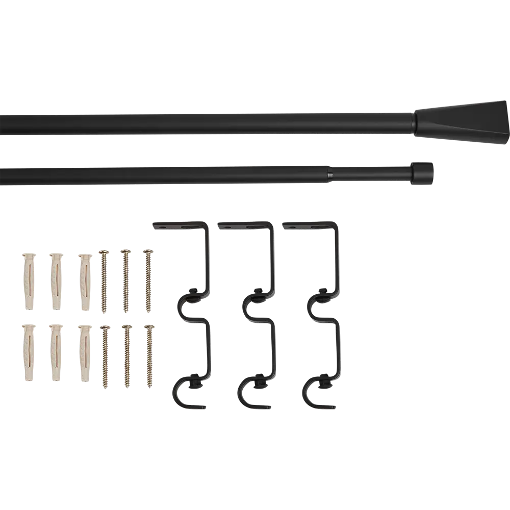 INSPIRE Двухрядный карниз Грани для портьер и тюля 160-300 см 84407307 STLM-0049480 - Вид №1