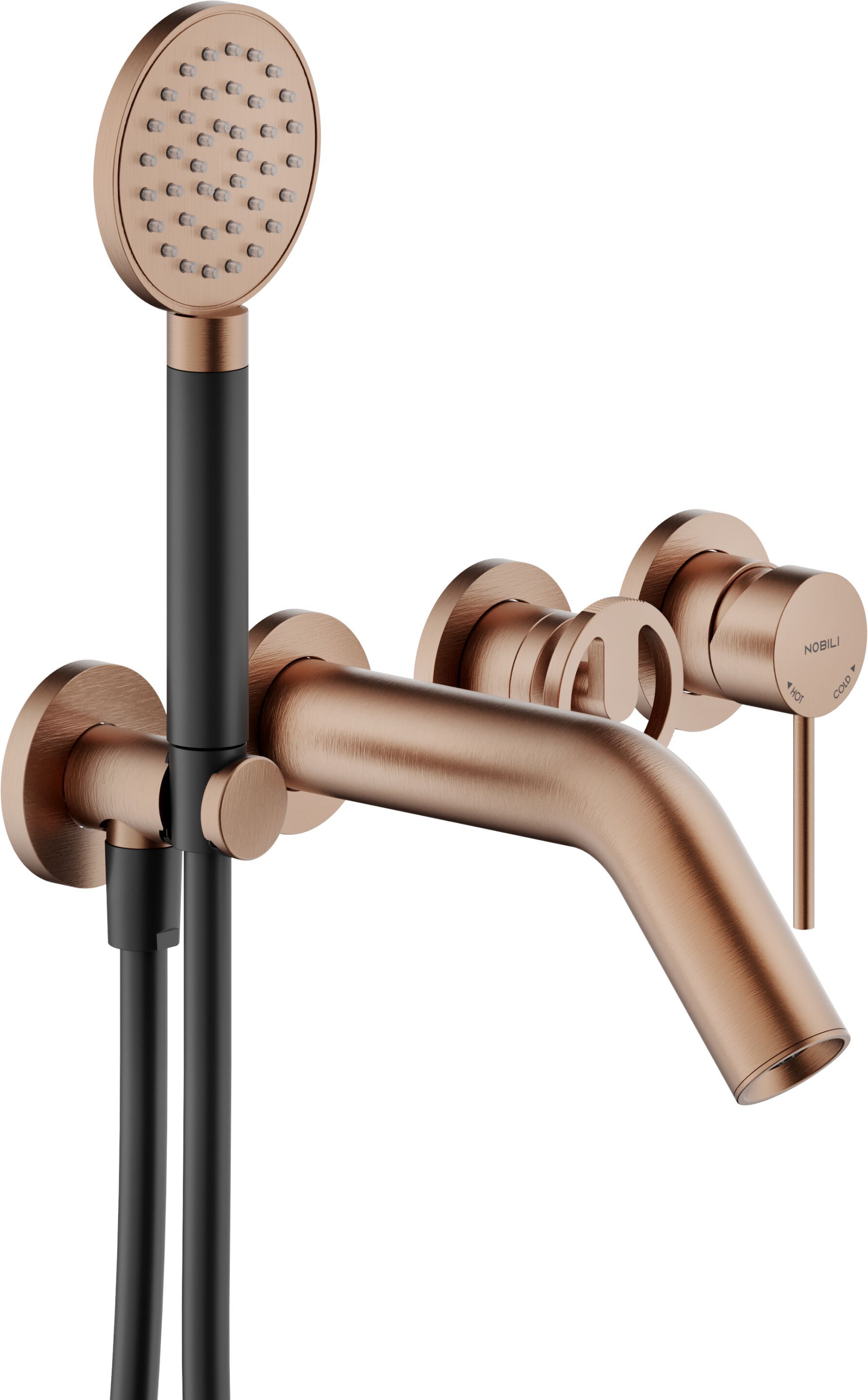 Однорычажный настенный смеситель для ванны с ручным душем Nobili Sole ARCH-00041419 - Вид №4