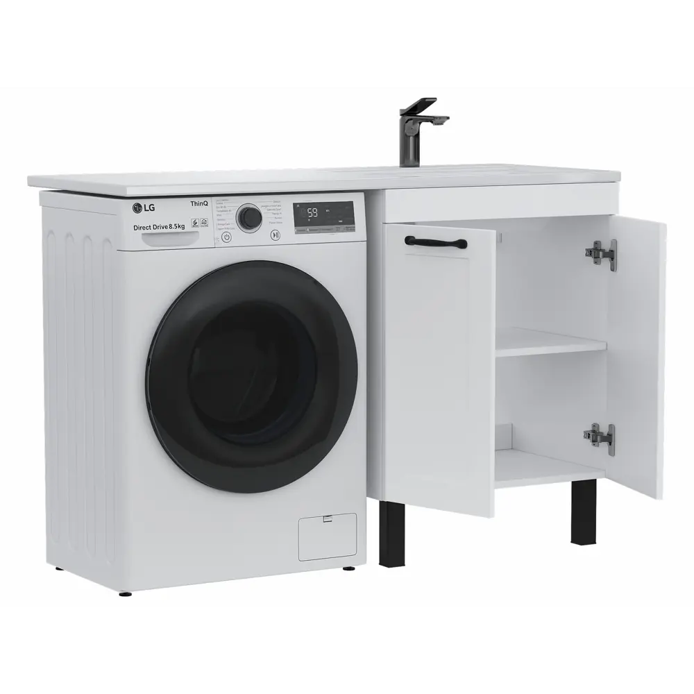 Тумба под раковину Гала 600 2D напольная 60 см цвет белый Santreyd STLM-2124099 - Вид №14