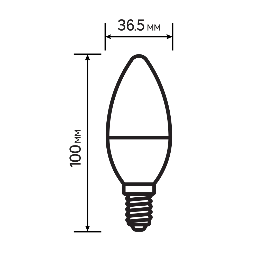 Лампа светодиодная Lexman Candle E14 175-250 В 5 Вт матовая 400 лм теплый белый свет 82991584 STLM-2021694  - Вид №4