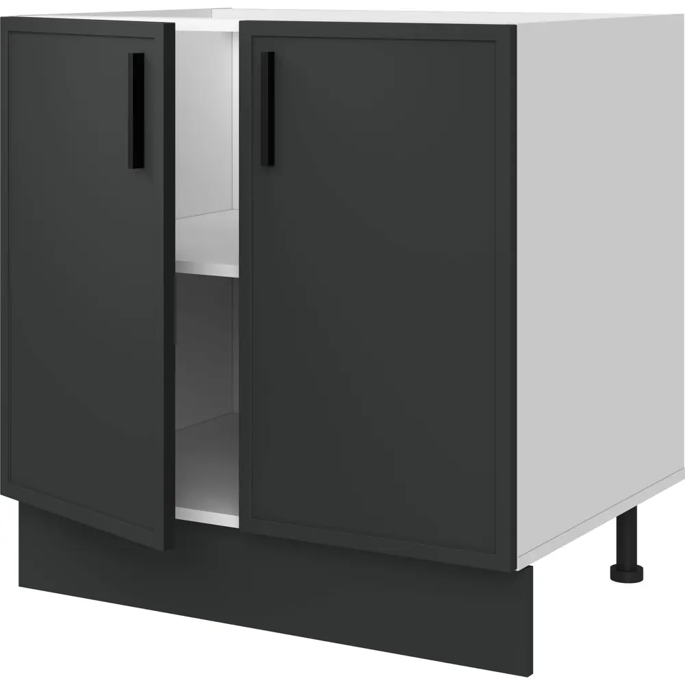 Кухонный шкаф напольный Неро 80x82.5x58 см МДФ цвет графит DELINIA STLM-2108026 - Вид №2