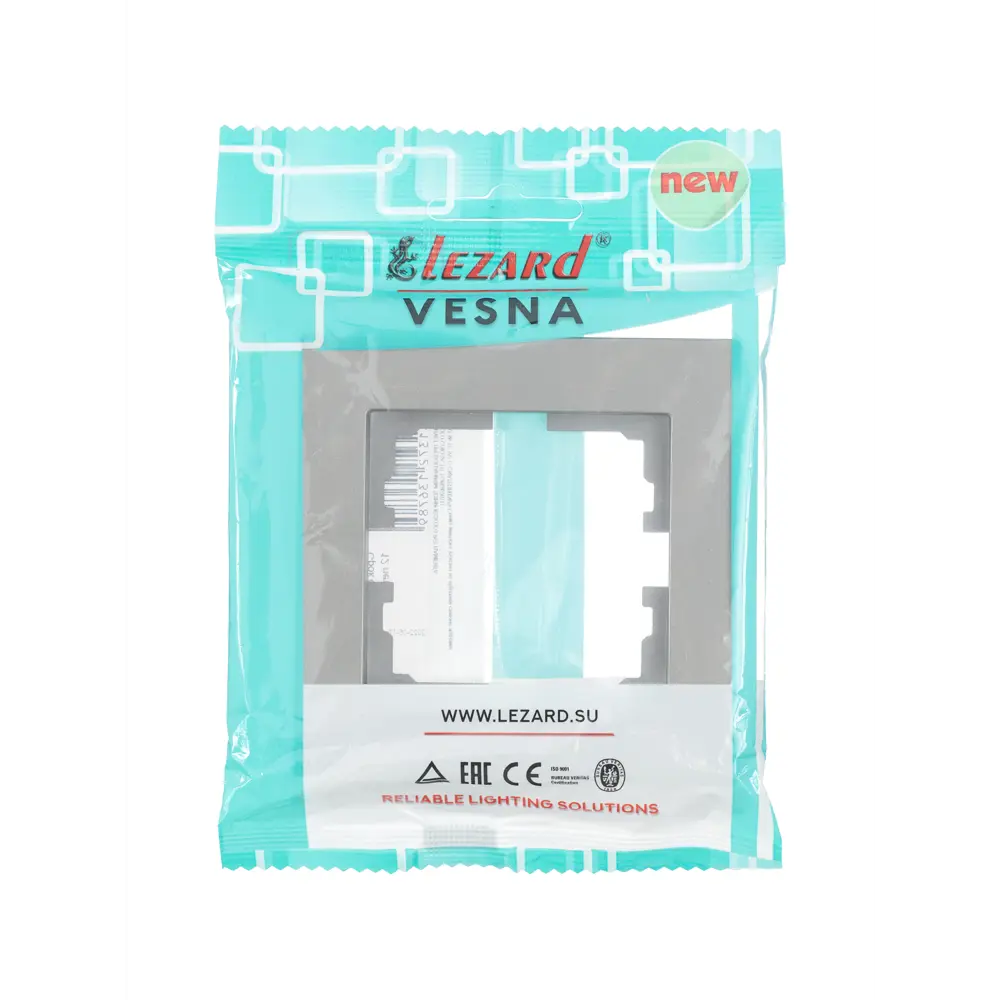 Рамка Lezard Vesna для розеток и выключателей в цвете платина 87103815 STLM-1567296 - Вид №4