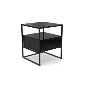 91690703 Тумба прикроватная Metaldesign Noir 45x54x45см 1 ящик металл цвет черный STLM-1435902