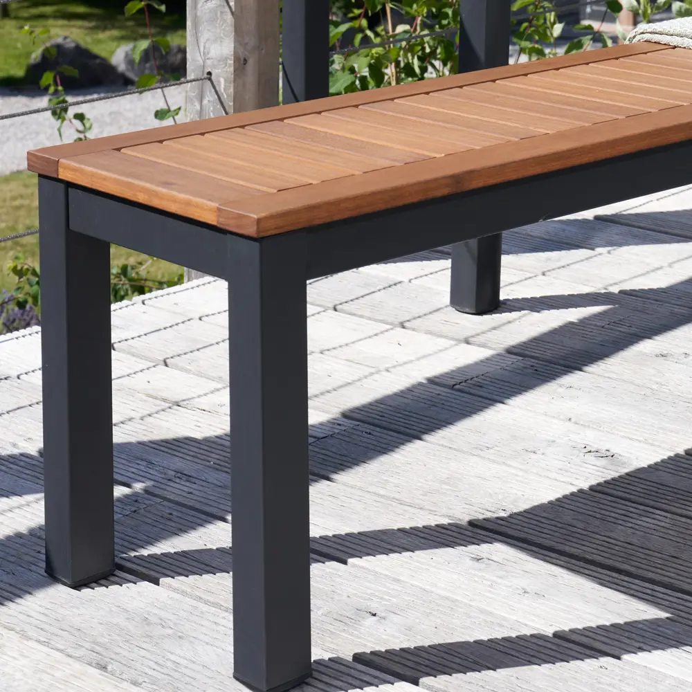 Скамейка балконная Naterial Oris 130/45 43x38x118 см алюминий цвет эвкалипт STLM-2212089 - Вид №8