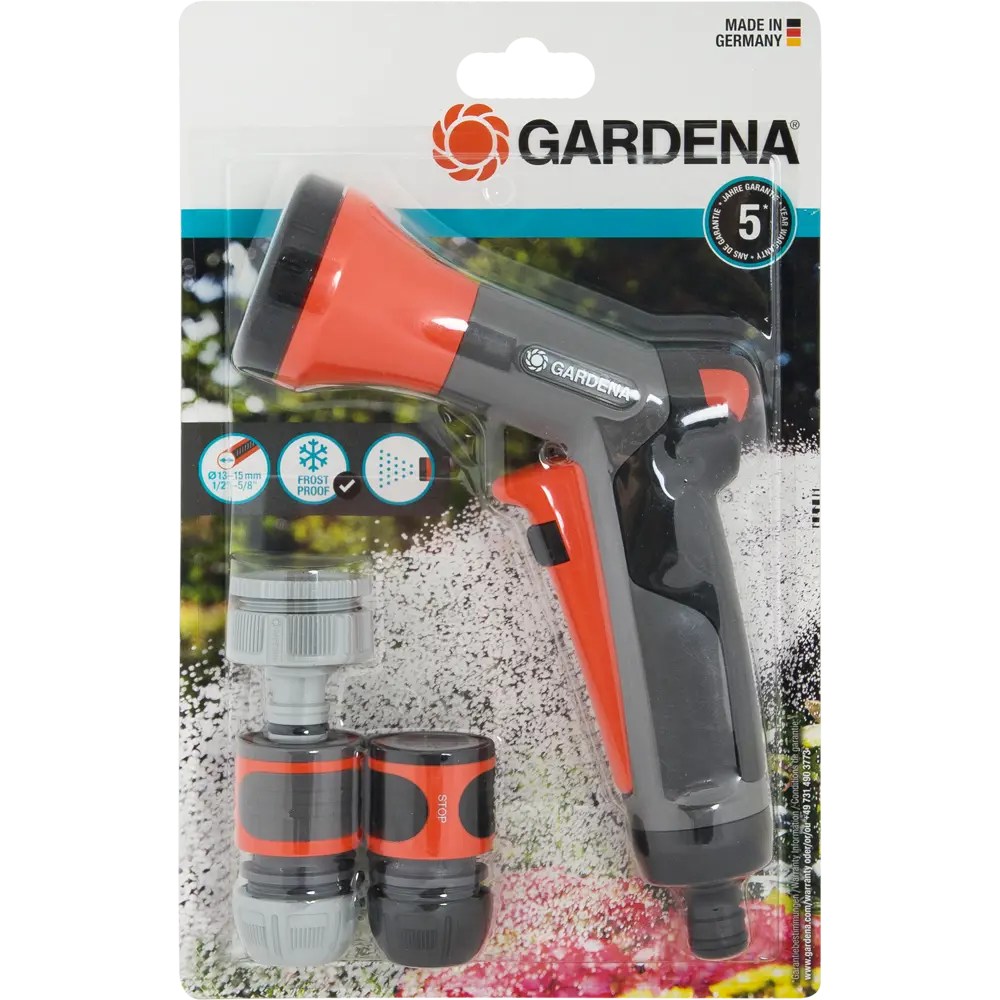 Набор Пистолет-распылитель для полива Gardena с коннектором 1/2" 1 режим STLM-2206465 - Вид №5
