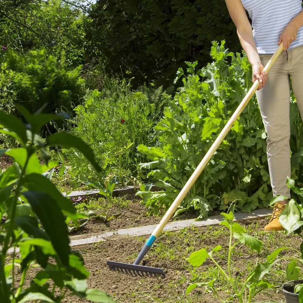 Грабли прямые Gardena Classicline 14 зубьев, 154 см сталь, с черенком STLM-2015938 - Вид №2