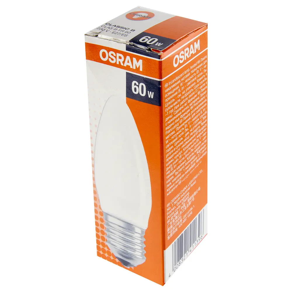 Лампа накаливания Osram свеча E27 60 Вт свет тёплый белый STLM-2165932 - Вид №1