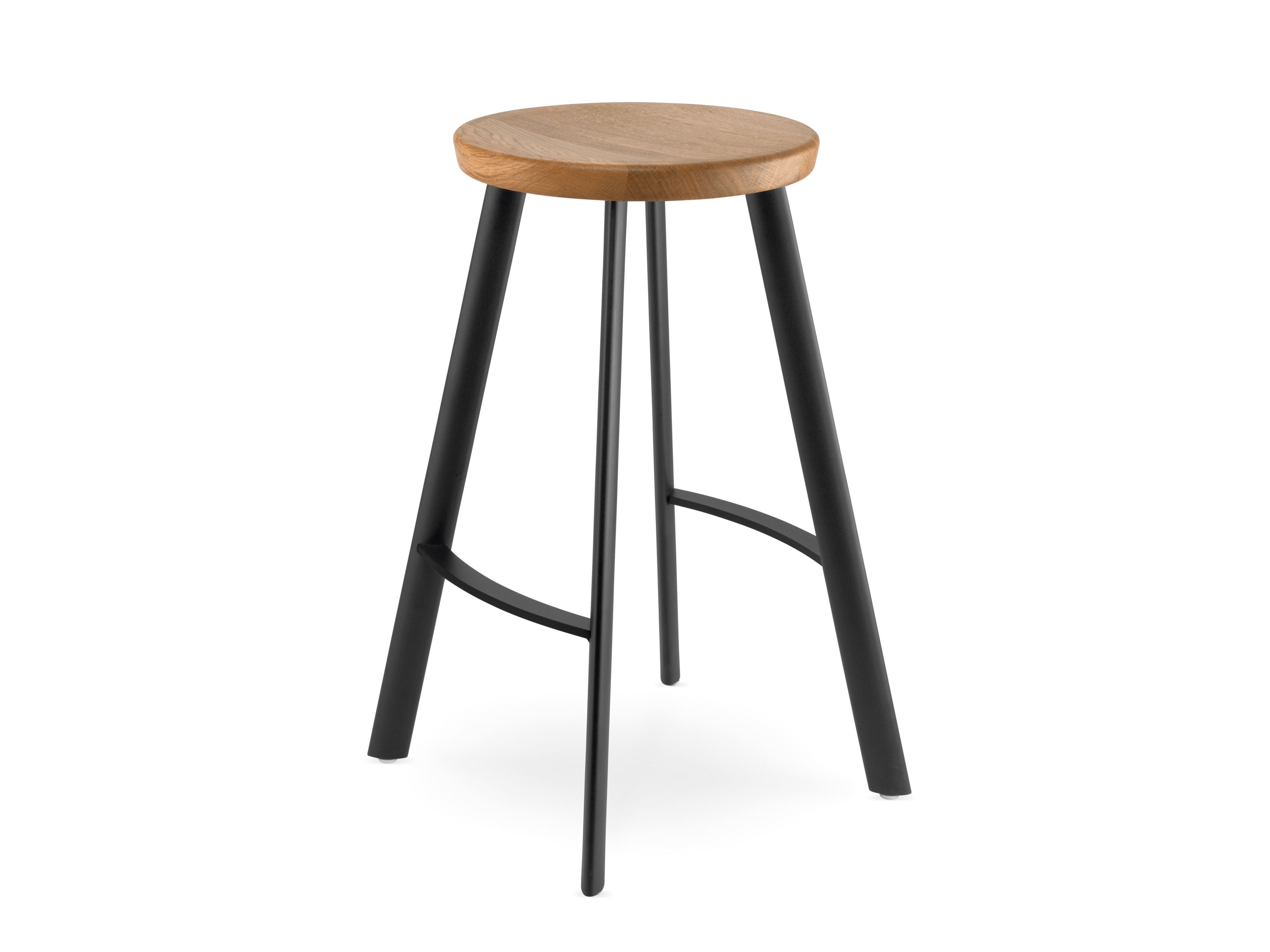 Стальной и деревянный табурет с подставкой для ног LD Seating Spot ARCH-00032561