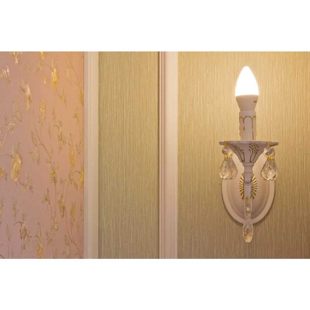 Бра Свеча 1xE14x60 Вт, металл, цвет белый MW-Light STLM-2077489 - Вид №6