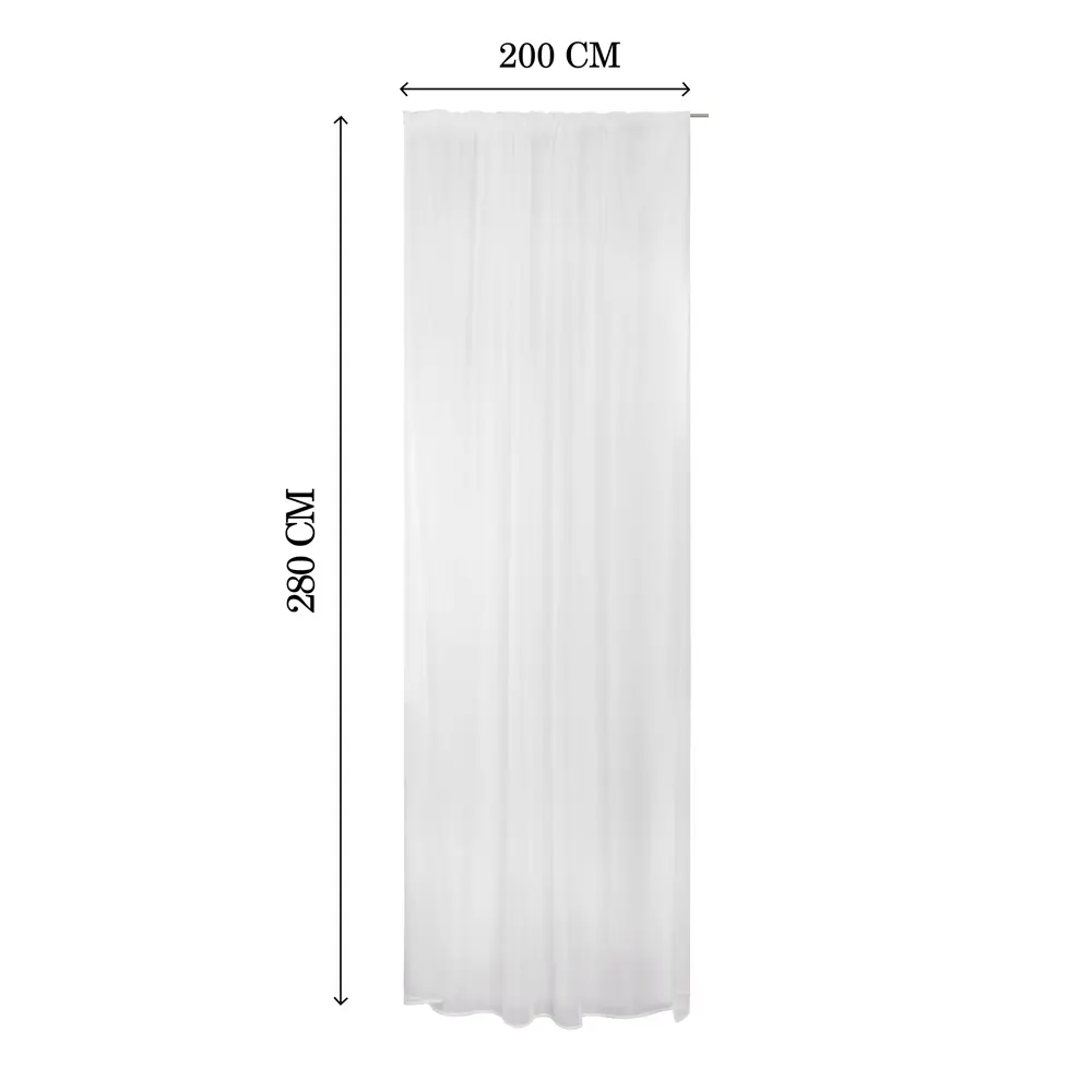 Тюль Kreaforta Net Doble вуаль белый 200x280 см на кулиске 89391994 STLM-1575397 - Вид №2