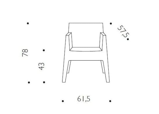 Штабелируемый садовый стул из полипропилена с подлокотниками In Stock Driade ARCH-00029901 - Вид №5
