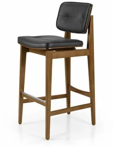 JMS Кожаный барный стул с подставкой для ног Shanna