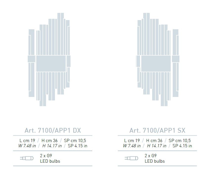 Светодиодный настенный светильник со свинцовым Кристаллом Patrizia Volpato Бриллианты ARCH-00025083 - Вид №3