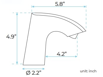 Однорычажный инфракрасный смеситель для раковины Fontana Showers HUGO ARCH-00135716 - Вид №3