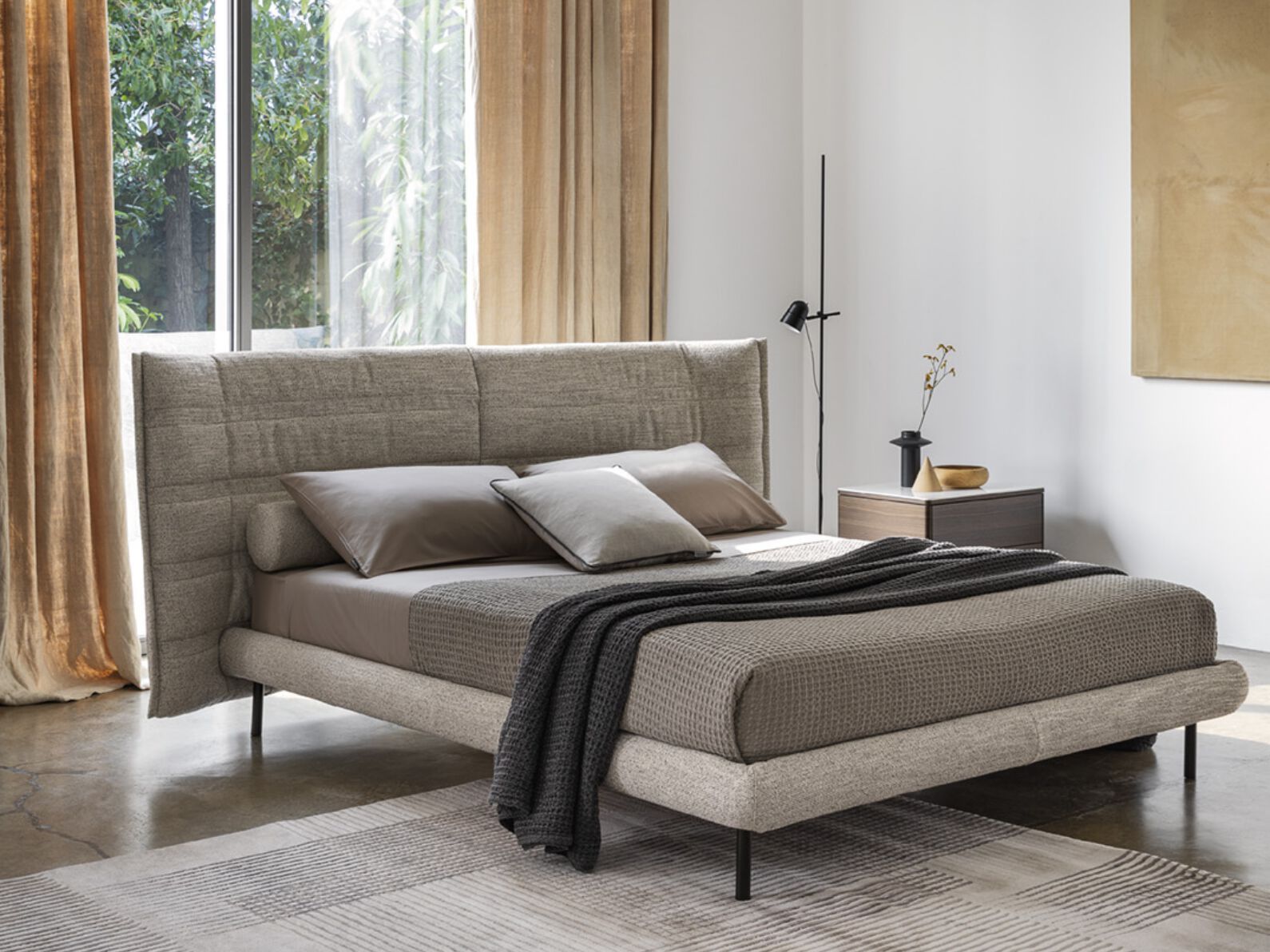 Мягкая кровать из ткани Calligaris MONBED ARCH-00079273 - Вид №3