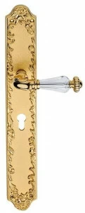 LINEA CALI' Латунная ручка в классическом стиле с кристаллами swarovski® на пластине Ninfa crystal