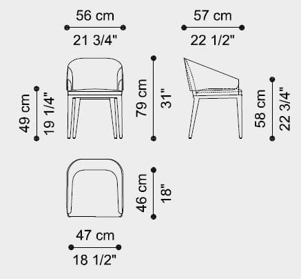 Мягкий тканевый стул с подлокотниками ETRO Home Interiors PICABIA ARCH-00064486 - Вид №5