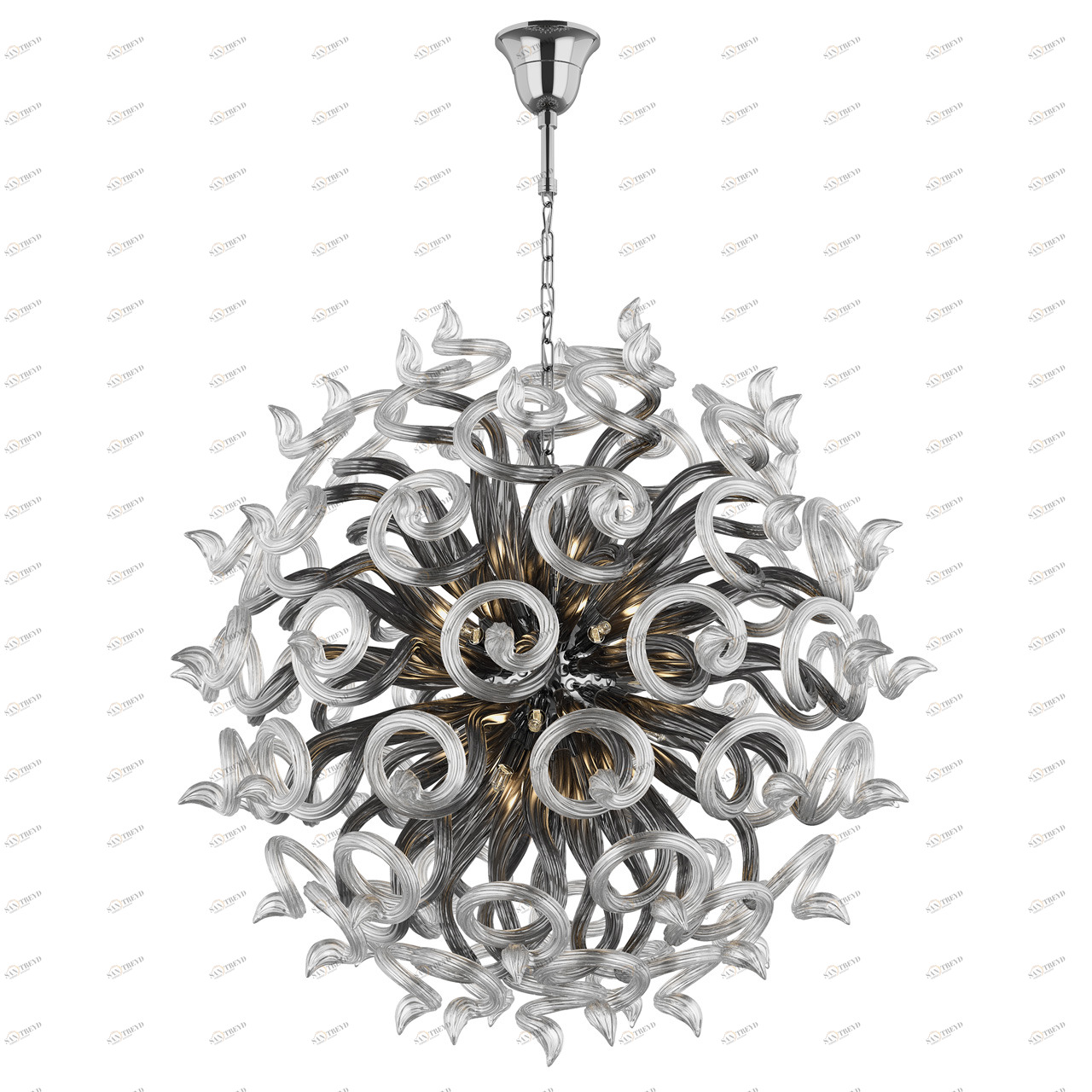 Люстра дизайнерская Think черная хром 890189 LIGHTSTAR ДИЗАЙНЕРСКИЕ, MEDUSA, ШАР 056308 Черный 