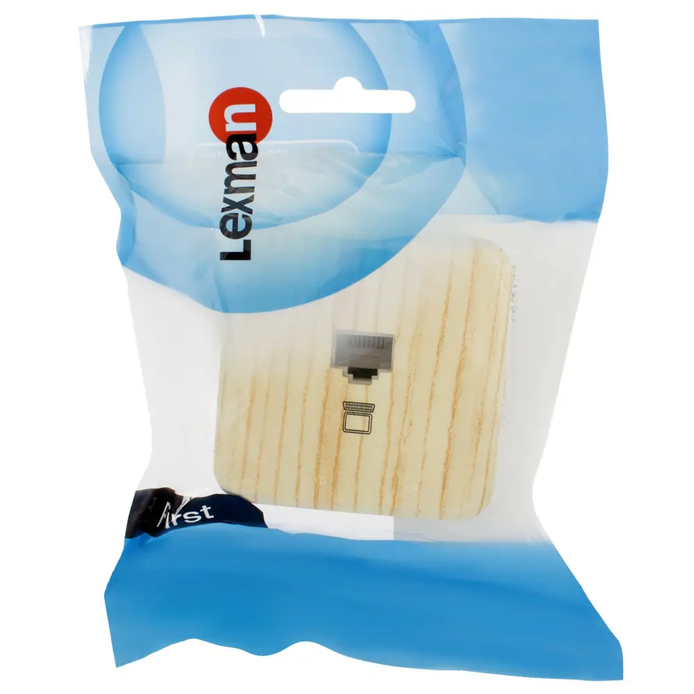 Розетка компьютерная накладная Lexman First RJ45, цвет дуб белёный STLM-2059220 - Вид №3