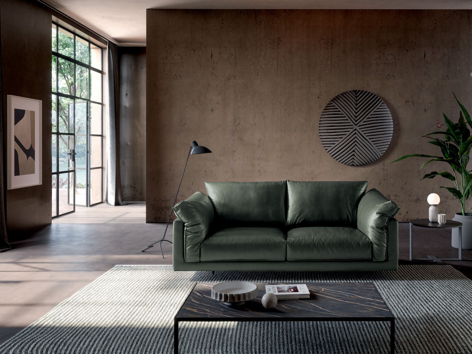 3-местный кожаный линейный диван VALENTINI Charles ARCH-00073212 - Вид №2