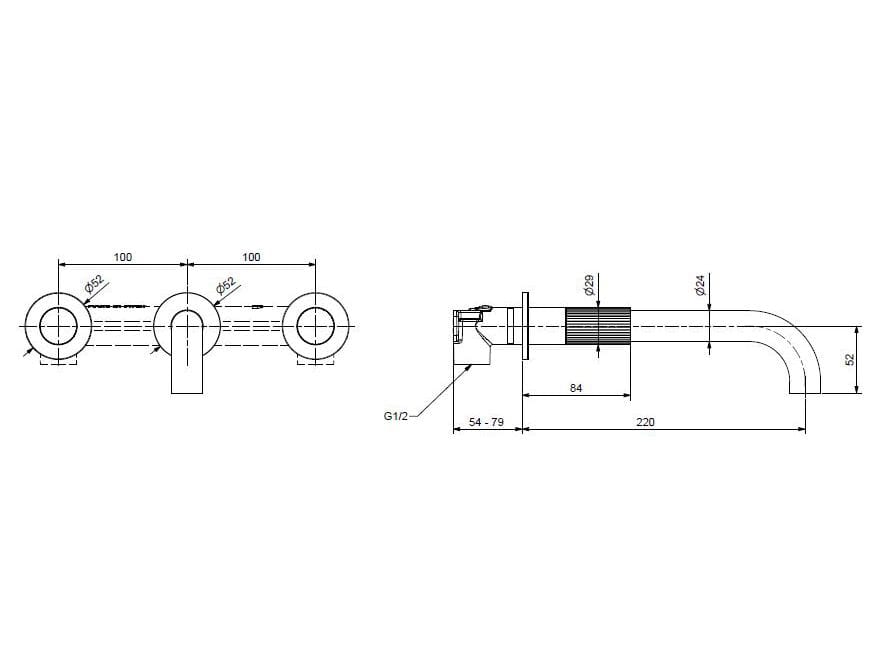 Смеситель для раковины из хромированной латуни Bugnatese Moon ARCH-00115451 - Вид №2