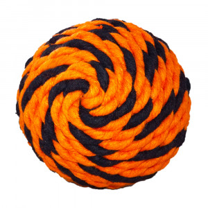 ПР0059075 Игрушка для собак Мяч Броник большой (оранжевый-черный) DOGLIKE