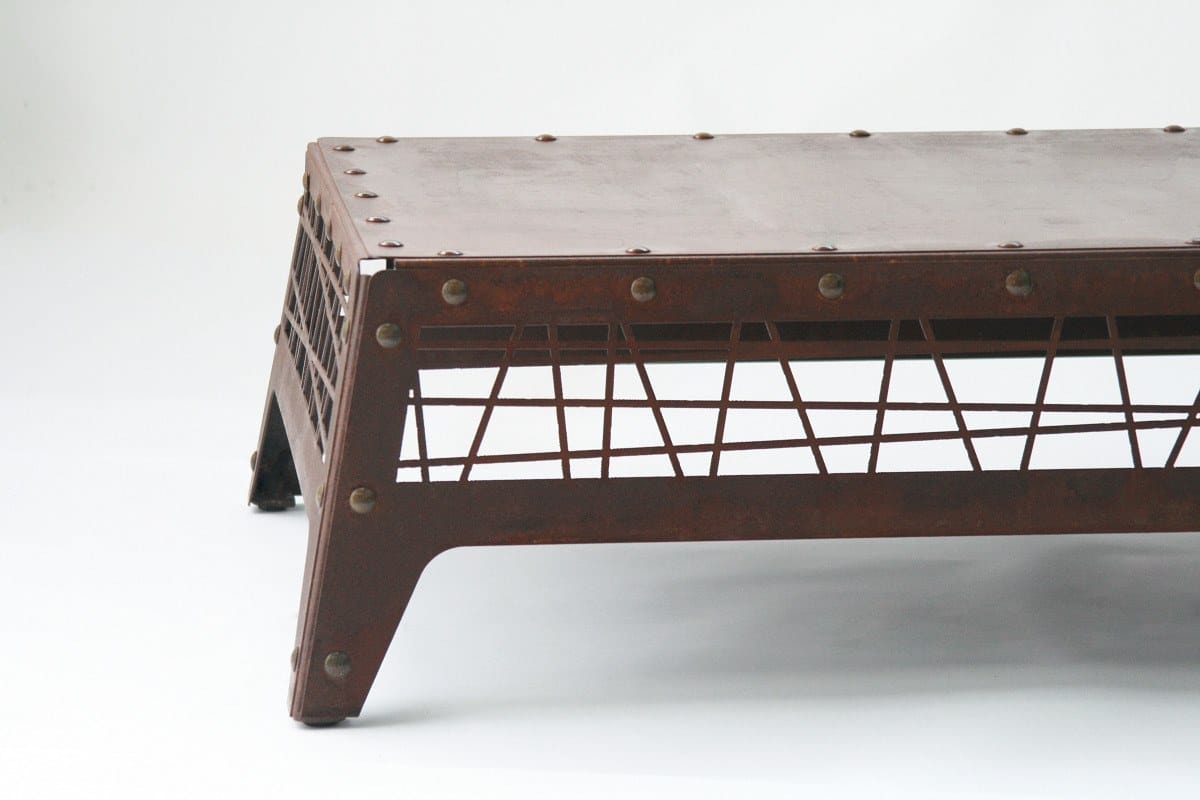 Прямоугольный садовый столик из стали Corten™ TrackDesign Mikado ARCH-00132158 - Вид №5