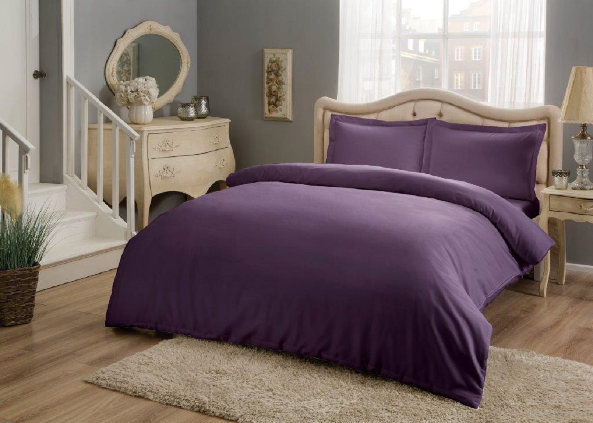 91031481 Комплект постельного белья tntc142/фиолетовый, евро, сатин, цвет фиолетовый STLM-0449747 TAC