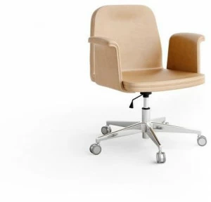 Caroti Кожаное офисное кресло с регулируемой высотой с подлокотниками на колесиках Concept 309