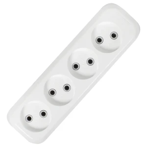 Колодка без заземления Lux 4 розетки 10А