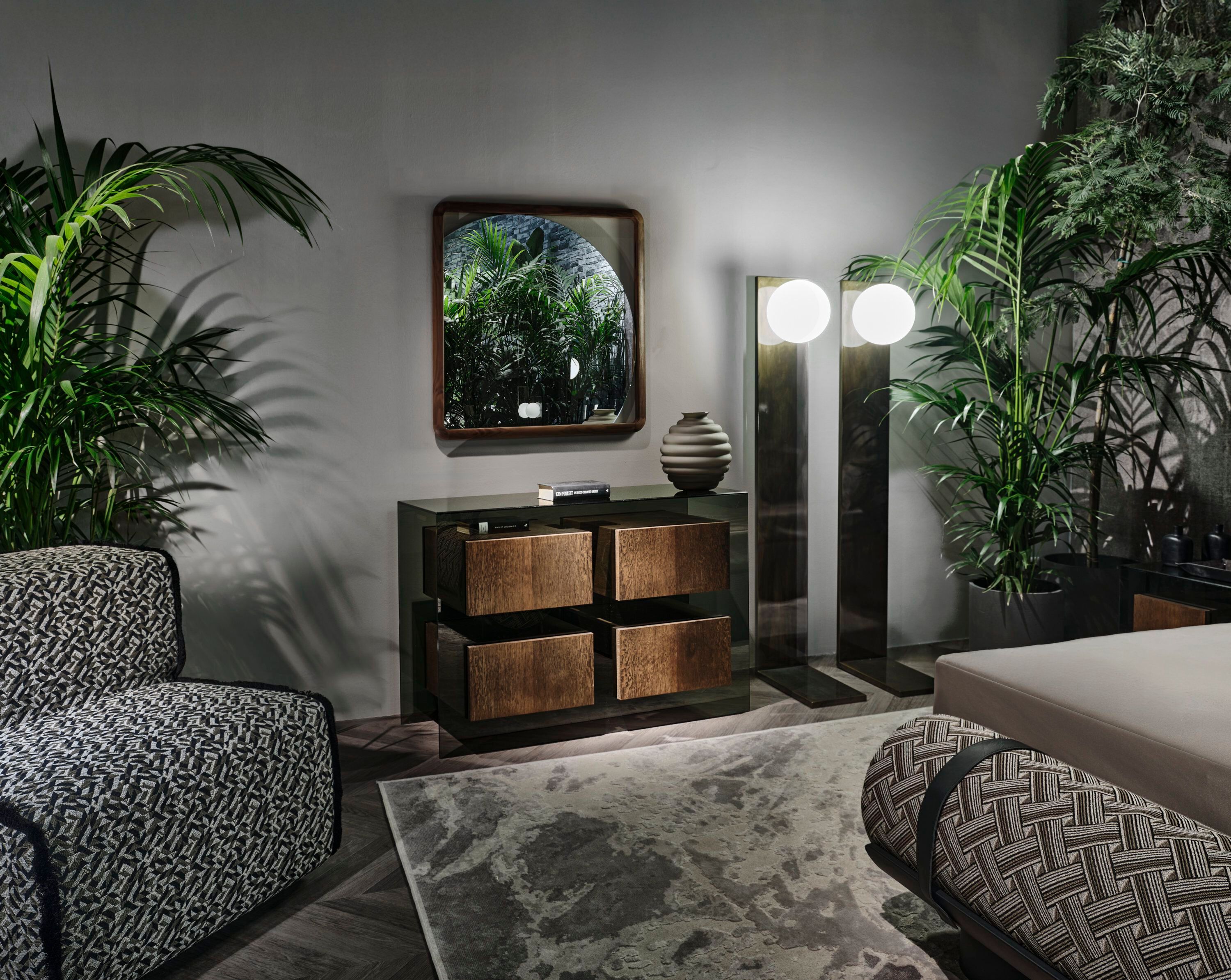 Деревянный и стеклянный комод RIVATELIER поплавок ARCH-00011765 - Вид №1