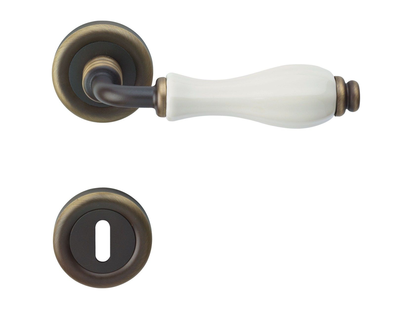 Металлическая ручка в классическом стиле на розетке с насадкой LINEA CALI' Erica ARCH-00152602 - Вид №1