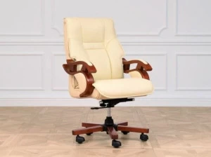 Arrediorg.it® Поворотное кожаное кресло для руководителя с регулируемой высотой