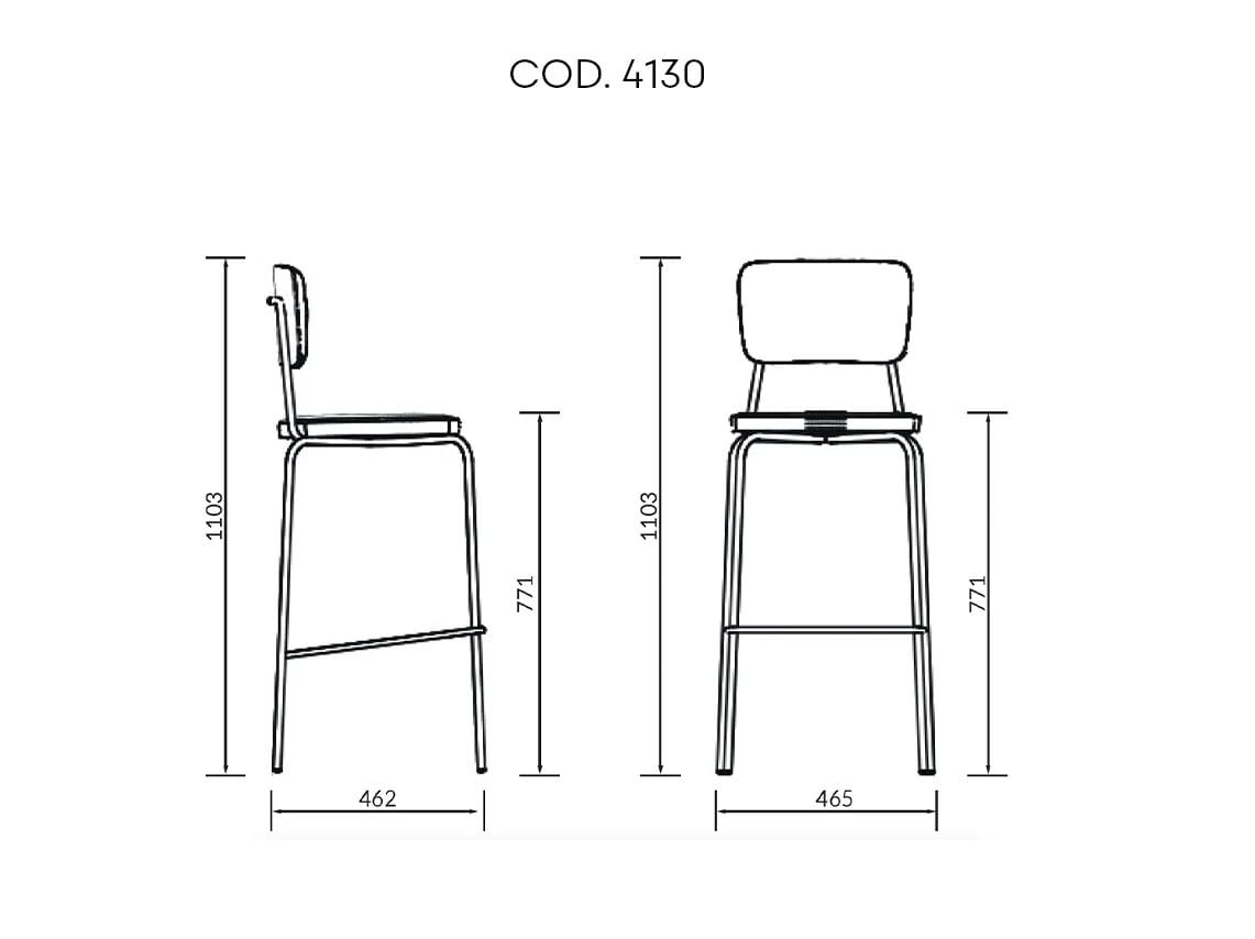 Высокий стул из ткани ALMA DESIGN лестница ARCH-00021392 - Вид №2