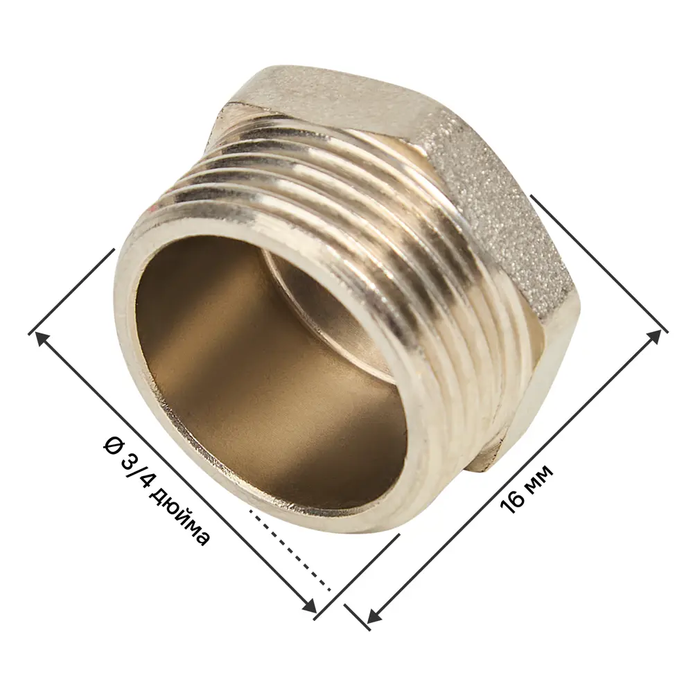 Заглушка MONLID 3/4" НР мм никелированная латунь STLM-2025625