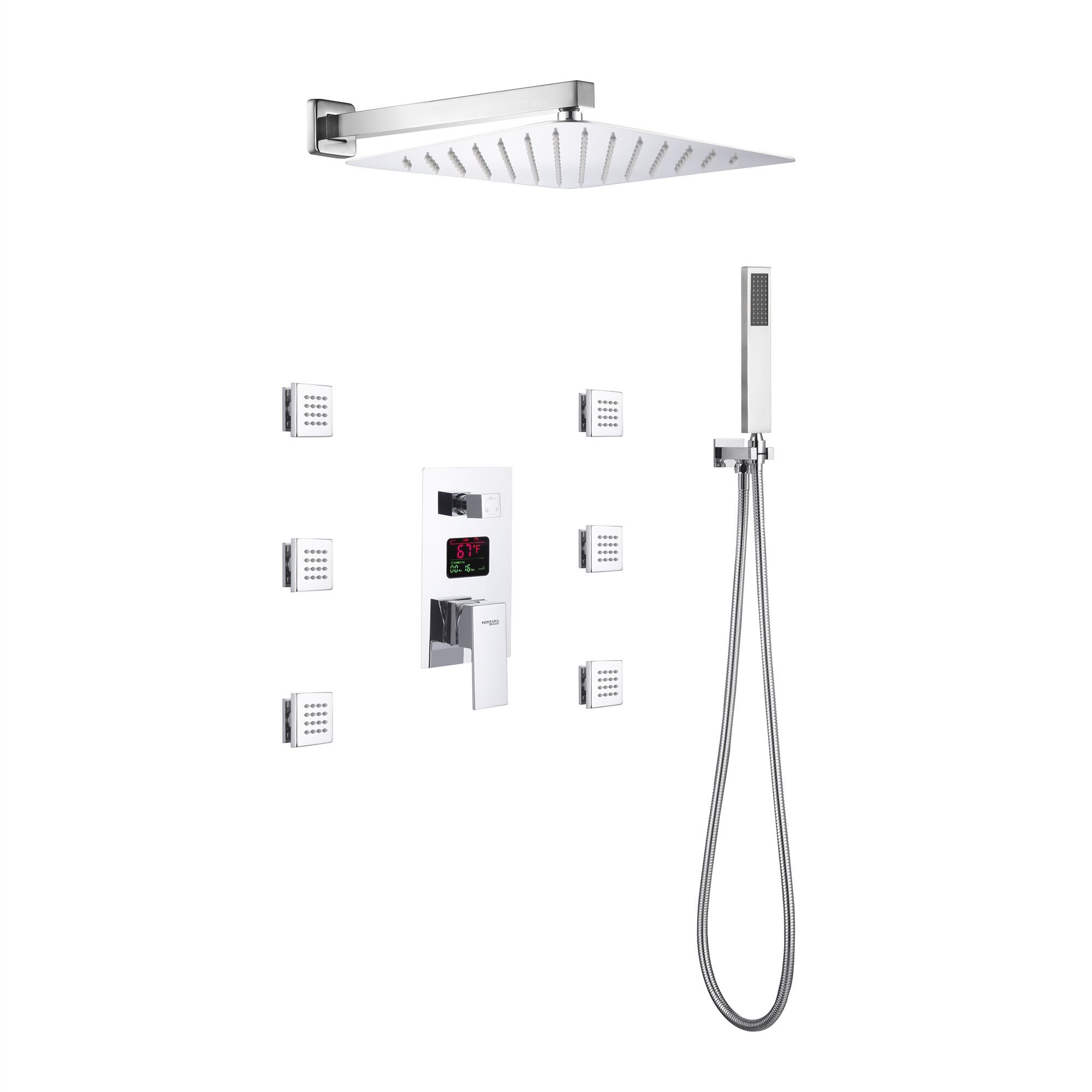 Набор для душа со светодиодной насадкой Fontana Showers NIMBUS ARCH-00120069 - Вид №1